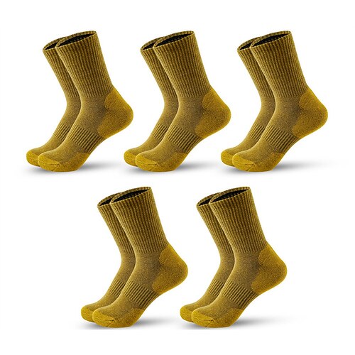 Herren 5 Paare Mehrfachpackungen Socken Sportsocken Laufsport Socken Freizeitsocken Schwarz Gelb Farbe Farbblock Sport Natur Täglich Urlaub Grundlegend Mittel Sommer Frühling Modisch Brautkleider Image