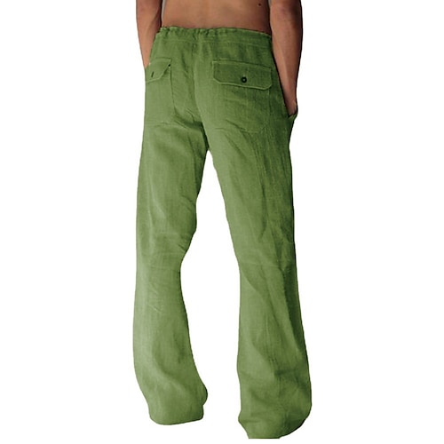 Herren Damen Hose mit weitem Bein Gesäßtasche Hose Unterteil Feuchtigkeitsableitend leicht einfarbig hellgrün armeegrün dunkelgrau Yoga Fitnessstudio Workout Tanz Winter Sommer Sport Activewear Image