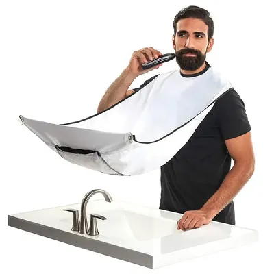 Male Shaving Apron Beard Catcher Cape Care Bib Face Shaved Hair Adult Bibs Shaver Cleaning