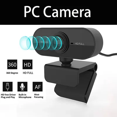 Webcam Computer Camera 1080P HD USB With Microphone Support Desktop Computer Laptop Suitable For