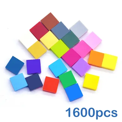 1600pcs DIY Building Blocks Figure Bricks Smooth 1x1 24Color Educational Creative Size Compatible