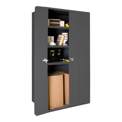 Durham Mfg 14 Gauge 36" x 18" x 72" 3-Shelf Steel Storage Cabinet with Bi-Fold Doors 3950-3S-95