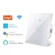 Tuya Wifi Smart Interruttore della luce EU 1/2/3Gang Touch Interruttore della luce Nessun cavo neutro Interruttori della luce da parete per Alexa Google Voice Control