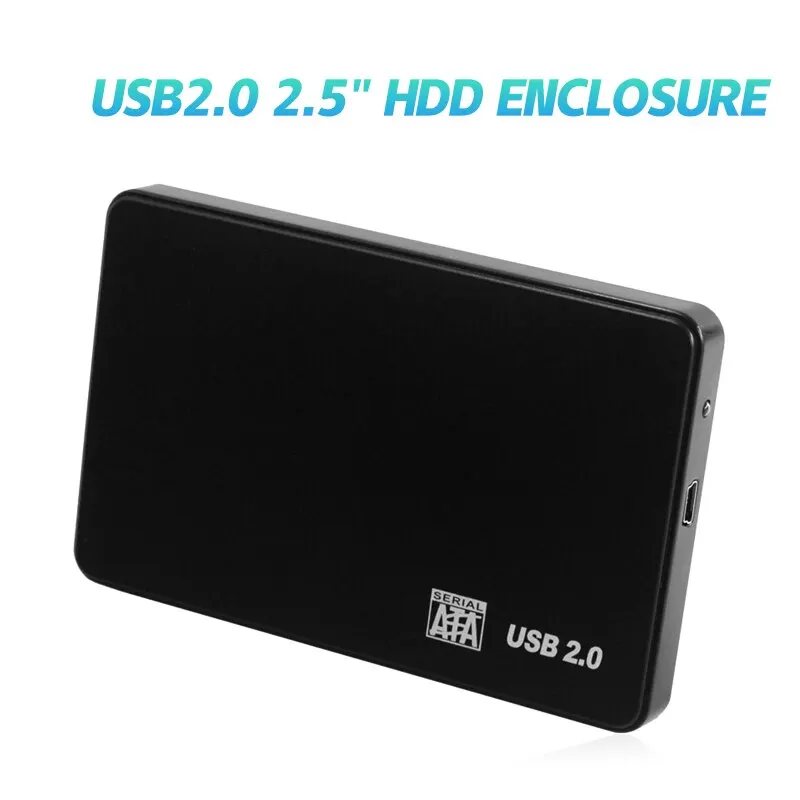 USB 2.0 HDD Disque Dur Externe Cas 2.5 Pouce En Plastique SATA Boîtier SSD Haute Vitesse Support De Transmission Fenêtre Mac Android