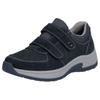Klettschuh RIEKER, Herren, Gr. 43, blau (dunkelblau), Veloursleder, Lederimitat, sportlich, Schuhe, Halbschuh, Freizeitschuh mit herausnehmbarer Soft-Einlage