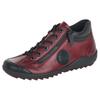 Schnürboots REMONTE, Damen, Gr. 43, rot (bordeaux, schwarz), Leder, Lederimitat, sportlich, Schuhe, Flats, Komfortschuh, Boots mit seitlichem Reißverschluss