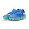 Fußballschuh PUMA "FUTURE 7 MATCH FG/AG", Gr. 43, blau (blaumazing, puma weiß, electric peppermint), Synthetik, sportlich, Schuhe