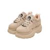 Trainingsschuh BUFFALO "Buffalo Damen Buffalo 1339-14 2.0 Sneaker Low", Damen, Gr. 40, beige (cream), Leder, unifarben, Schuhe