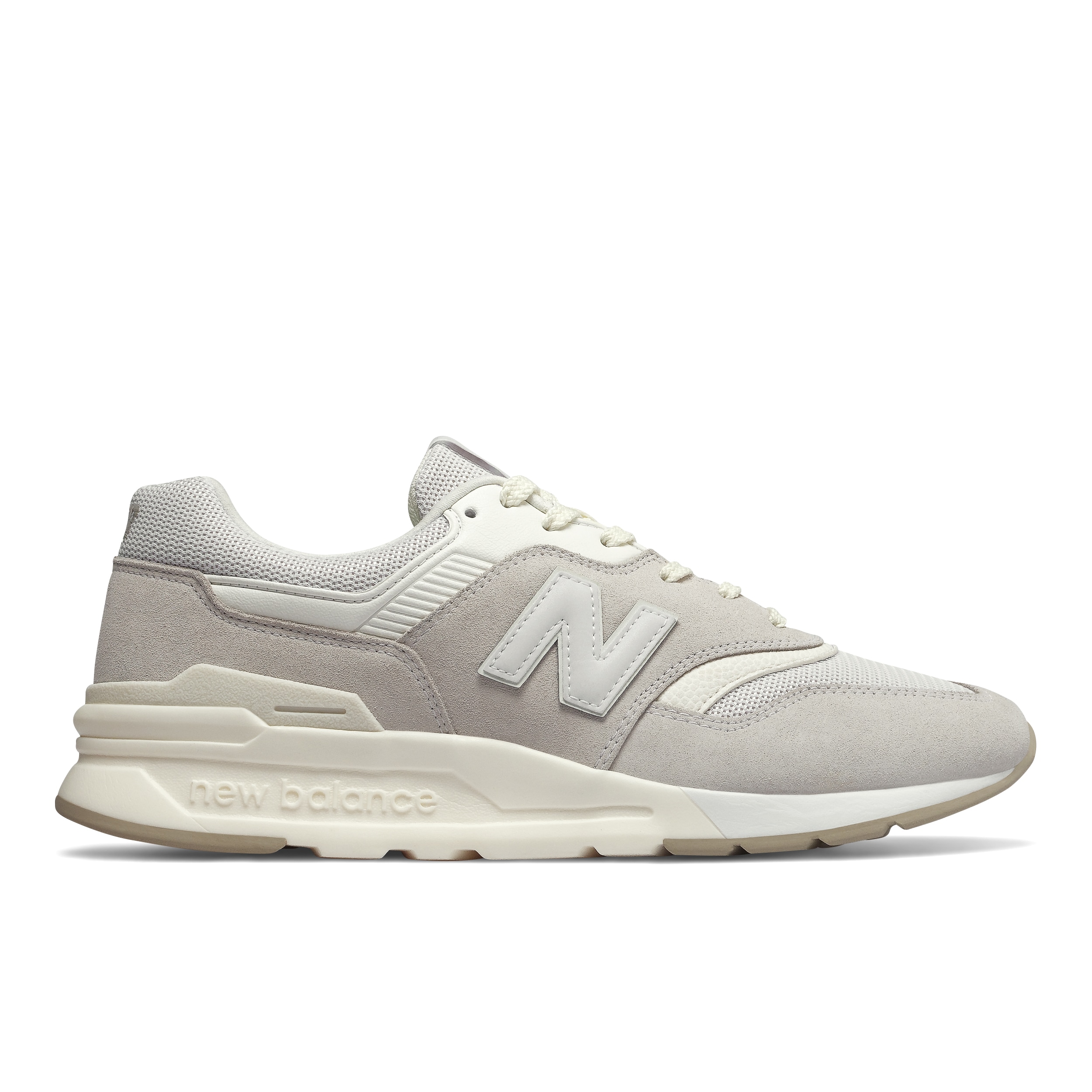 Sneaker NEW BALANCE "997H", Herren, Gr. 43, weiß, Leder, Textil, Schuhe Sneaker