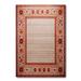 Red/White 87 x 48 x 0.3 in Area Rug - East Urban Home Ezia Area Rug w/ Non-Slip Backing Chenille/Cotton | 87 H x 48 W x 0.3 D in | Wayfair