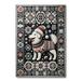 Black/White 87 x 48 x 0.3 in Area Rug - East Urban Home Eylulnaz Area Rug w/ Non-Slip Backing Chenille/Cotton | 87 H x 48 W x 0.3 D in | Wayfair
