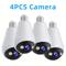 TEMU 4pcs Fhd 3mp Wifi Cctv Ip Camera Bulb Lamp Led Light Ptz 360 Degree Home Security Wireless Panoramic Home Security Cctv Fisheye 2 Way Audio Baby Monitor Auto Tracking