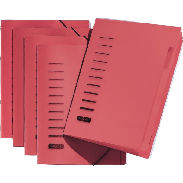 Pagna Ordnungsmappe A4 6 Fächer PP rot Image