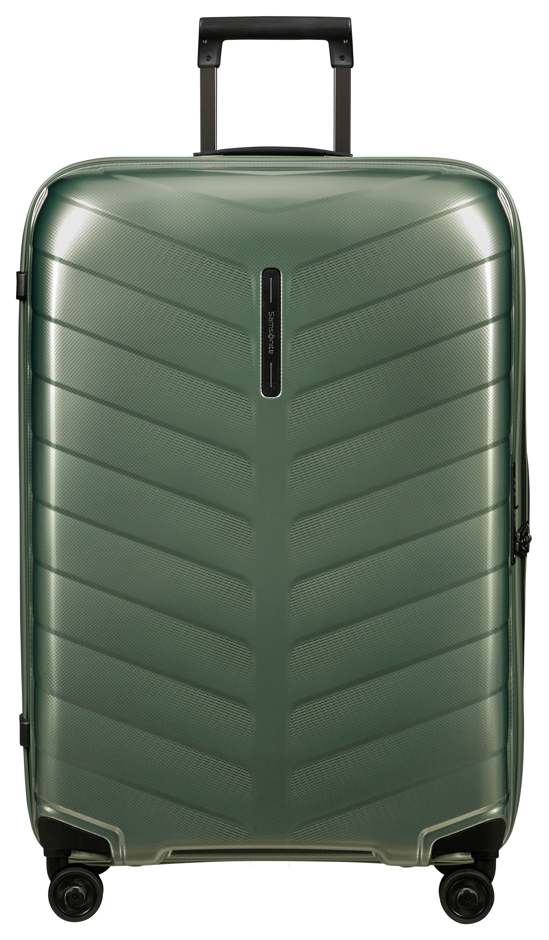 Hartschalen-Trolley SAMSONITE "ATTRIX, verschiedene Größen und Farben", Gr. B/H/T: 51 x 75 x 30 97, grün (basil grün), Polypropylen, Strukturmuster, Koffer, Hartschalen-Koffer Reisegepäck TSA-Schloss Volumenerweiterung bei S Image