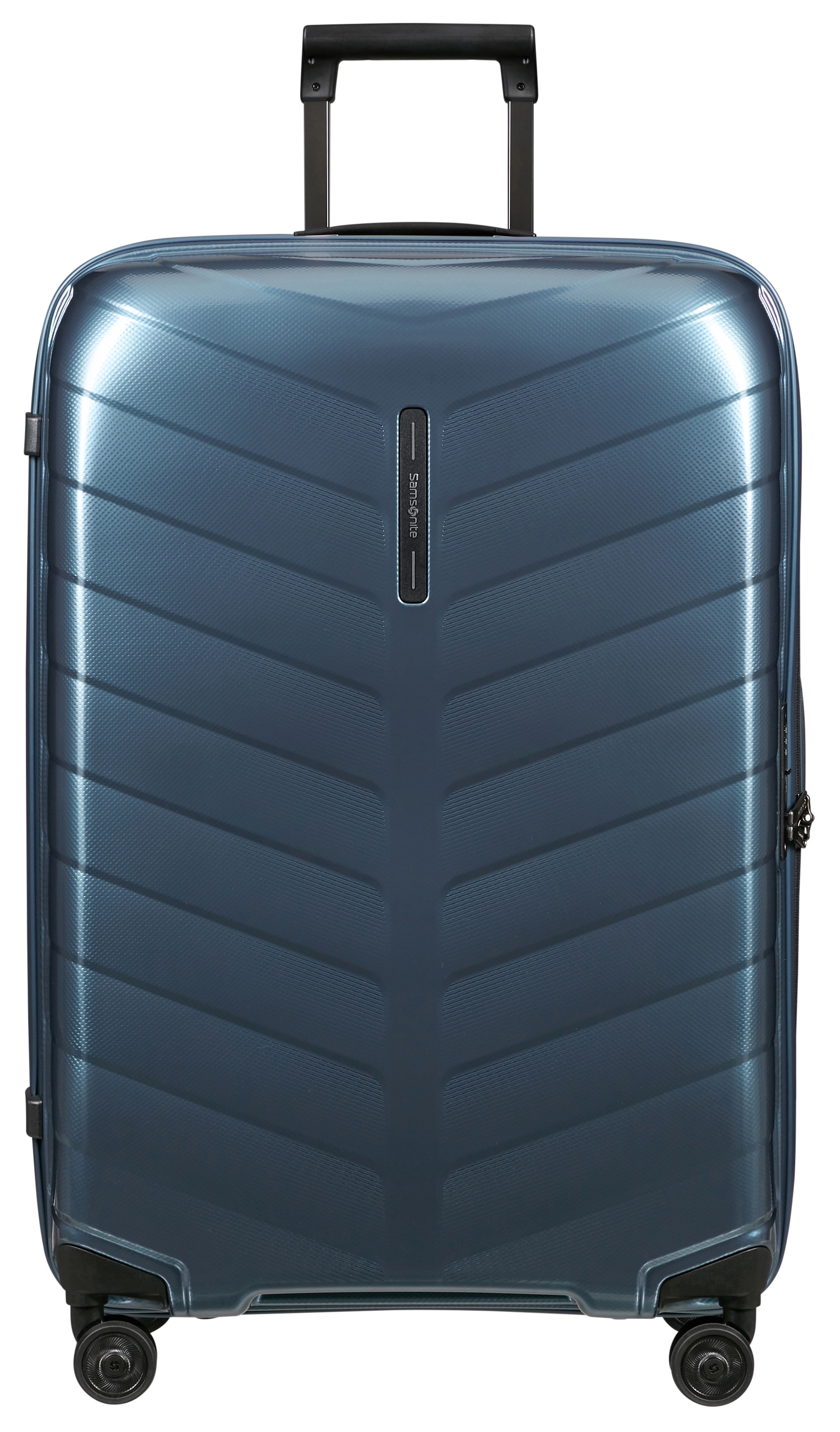Hartschalen-Trolley SAMSONITE "ATTRIX, verschiedene Größen und Farben", Gr. B/H/T: 51 x 75 x 30 97, blau (steel blau), Polypropylen, Strukturmuster, Klassisch, Koffer, Hartschalen-Koffer Reisegepäck TSA-Schloss Volumenerweiterung bei S Image