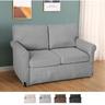 Epoque Modernes 2-Sitzer-Sofa im klassischen Design für Wohnzimmer aus Stoff Farbe: Hellgrau