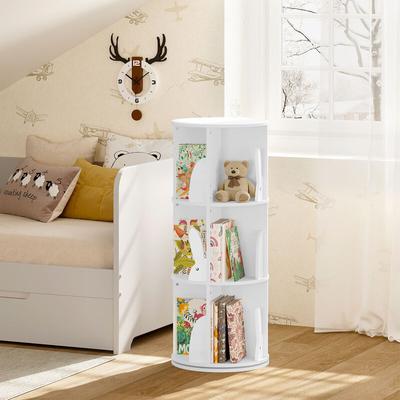 Bücherregal Kinder mit 4 Ebenen drehbares Kinderregal Spielzeugregal Aufbewahrungsregal Image