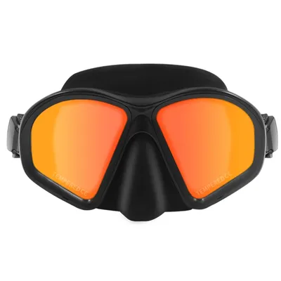 Premium Quality Low Volume Freediving Mask - Teenager Silicone Swimming Mask Mirrored Lens Scuba