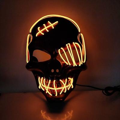 Halloween leuchtende Maske mit LED-Leuchten, Skelett-Piratenmaske, Halloween-Maske für Festival, Cosplay, Halloween-Requisite, Karnevalsgeschenke Image
