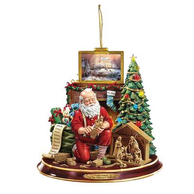 Christmas Tree Decoration, Santa Claus 2D Acrylic Hanging Crafts Car Pendant Xmas Gift Home Decoration