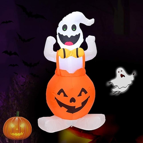 Aufblasbares Halloween-Kürbis-Modell, Kürbis-Geister-Halloween-Dekoration für Urlaubsatmosphäre Image