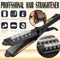 Wide Plate Ionic Flat Iron Hair Straightener Gray, High Tech Professional Steam Hair Straightener