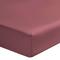 Drap housse uni en satin de coton bio rouge 140x200