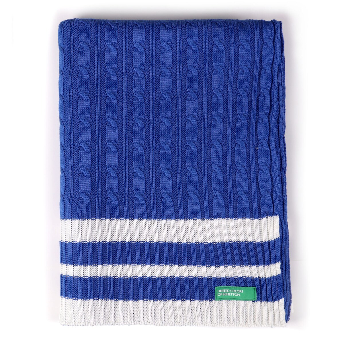 Benetton - Decke 140 x 190 cm, 200 g/m², 100 % Acryl, blauer Punkt Image