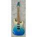 Jet Guitars Model JS-1000-QTB Quilt Transparent Blue Double Cut S-S-H Elec Guitar