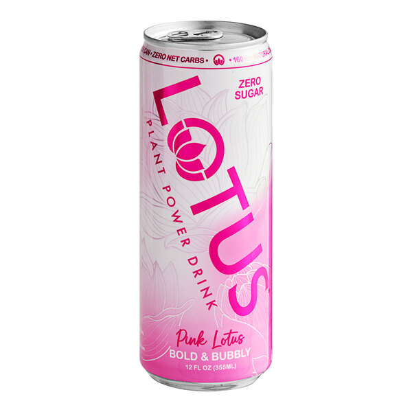 Lotus Plant Energy Zero Sugar Pink Lotus Plant Power Energy Drink 12 fl. oz. - 12/Case