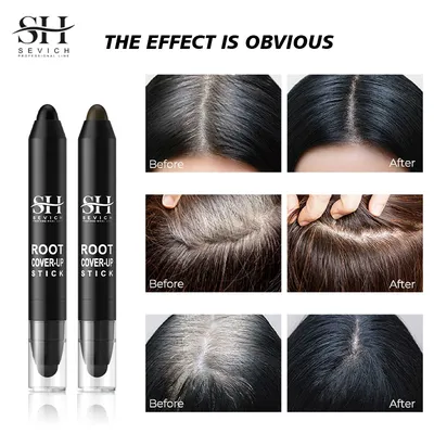 Sevich 3.8g One-Time Hair Dye Pen Black Dark Brown Root Cover Up Stick Instant Fast White Gray Hair