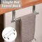 Stainless Steel Towel Rack Bathroom Kitchen Cabinet Rack Wall Mounted Punch-free Storage Holder