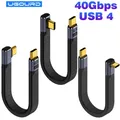Cavo USB C a gomito Thunderbolt3 da 90 gradi USB C Cavo Thunderbolt da 40 Gbps 4 ad angolo di tipo C per connettore a gomito MacBook portatile SSD