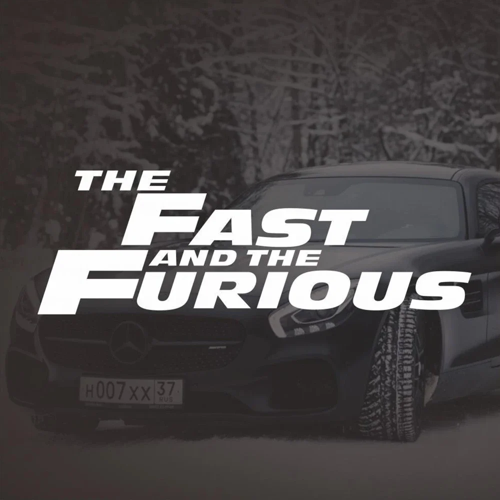 Autocollants de voiture The Fast And The Furious, autocollants de décoration personnalisés pour carrosserie anglaise, fenêtre arrière, moto, voiture électrique, casque