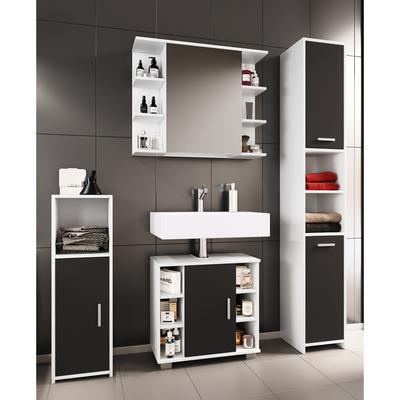 VCM Badmöbelset Badezimmer Set "Zalo II" Weiß 4-tlg. Image