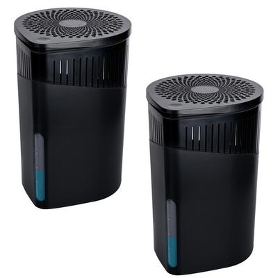 WENKO Raumentfeuchter Drop Schwarz 1000 g, 2er Set, für Räume bis ca. 80m³ Image