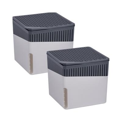 WENKO Raumentfeuchter Cube, Grau, 1000 g, 2er Set, Luftentfeuchter Image