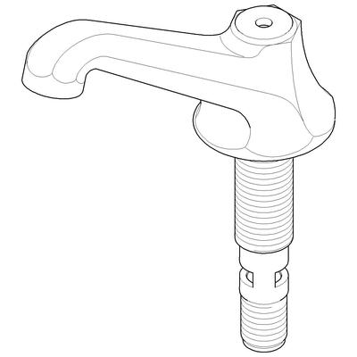 Dornbracht Auslauf für Waschtisch Stand Ersatzteile 04113600110 180,5 x 64 x 191,7 mm Messing gebürs 04113600110-28 Image