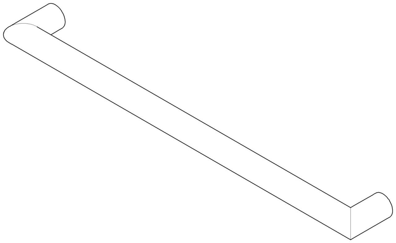 Dornbracht Griff für Wannengriff Ersatzteile 05282258700 318 x 42 x 22 mm Chrom 05282258700-00 Image