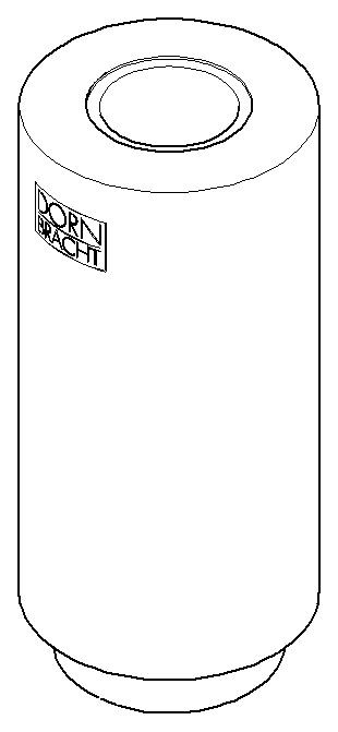 Dornbracht Anschluss Ersatzteile 09111008810 D. 35 x 79 mm Dark Platinum gebürstet 09111008810-99 Image