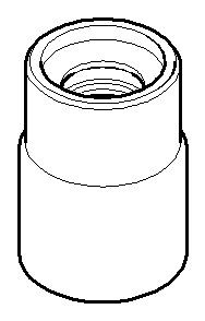 Dornbracht Hülse Ersatzteile 091840214 D. 19,5 x 27,5 mm Platin 091840214-08 Image