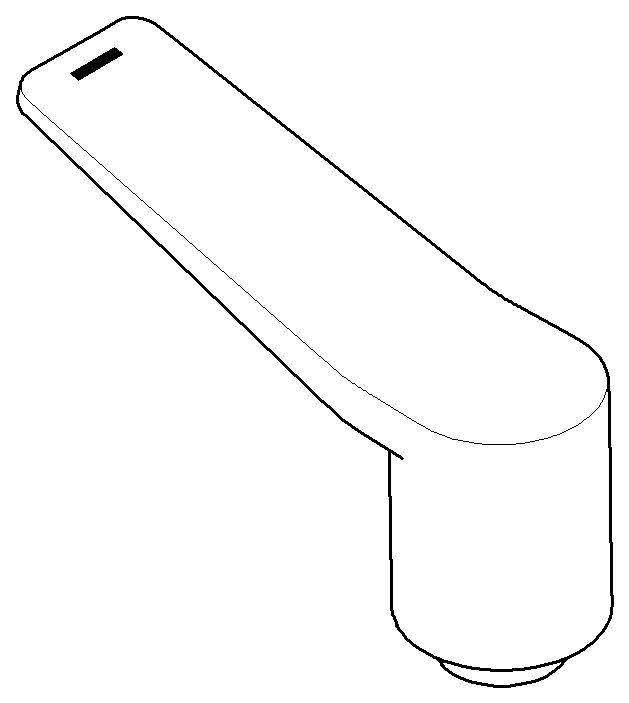 Dornbracht Griff Ersatzteile 092084025 28 x 55,6 x 91,5 mm Chrom 092084025-00 Image