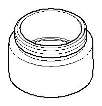 Dornbracht Luftsprudlerhülse Ersatzteile 092301068 D. 21 x 13 mm Dark Platinum gebürstet 092301068-99 Image