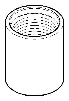 Dornbracht Anschluss Adapter für Regenbrause Ersatzteile 09240317720 D. 25 x 30 mm Schwarz matt 09240317720-33 Image