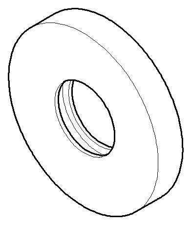 Dornbracht Rosette Ersatzteile 092722003 D. 55 x D. 22 x 9 mm Messing (23kt Gold) 092722003-09 Image