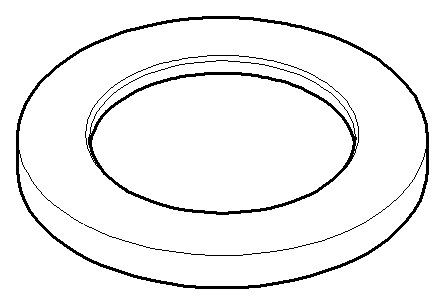Dornbracht Rosette Ersatzteile 092767003 D. 52 x D. 33,7m x 5,5 mm Messing gebürstet (23kt Gold) 092767003-28 Image