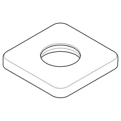 Dornbracht Rosette Ersatzteile 092771007 63 x 63 x 9 mm Weiß matt 092771007-10 Image