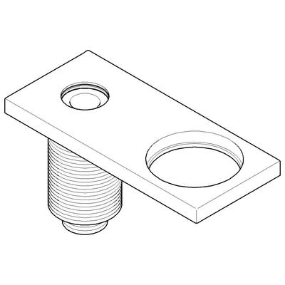 Dornbracht Abdeckung Ersatzteile 90277802400 126 x 71 x 55 mm Platin 90277802400-08 Image