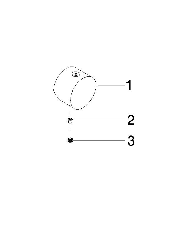 Dornbracht Griff Ersatzteile 90208804000 98 x 64 x 64 mm Platin 90208804000-08 Image