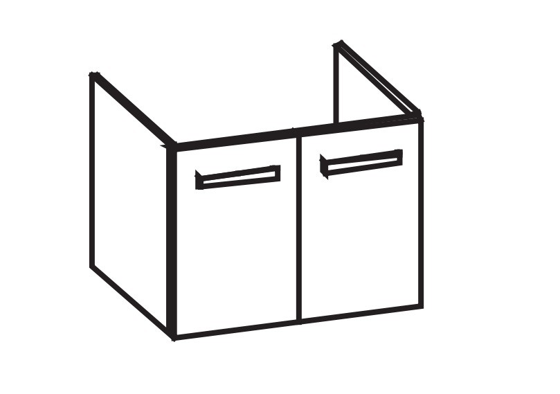 Artiqua 413 Waschtischunterschrank für Renova Plan 122175, 122180 Weiß Matt Select, 413-WU2T-K18-716 413-WU2T-K18-7161-171 Image